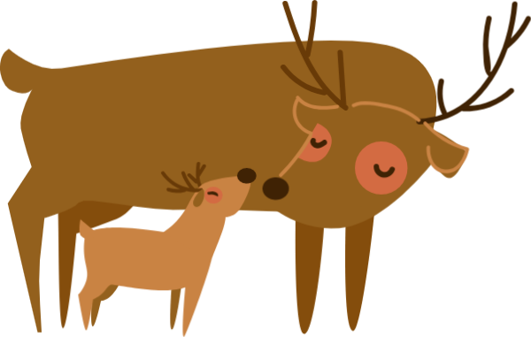 小鹿麋鹿鹿动物母亲节