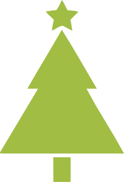 圣诞树绿色绿树圣诞节剪影
